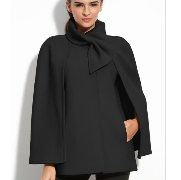 Tahari Jackets & Blazers - Tahari Belle Capelet Wool Cape Coat M